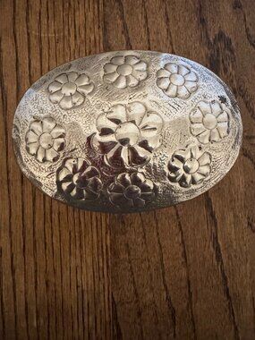 Vintage Oval Floral Trinket Box